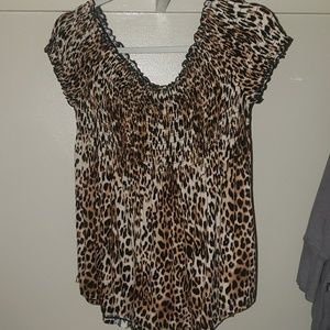 Cheetah print blouse